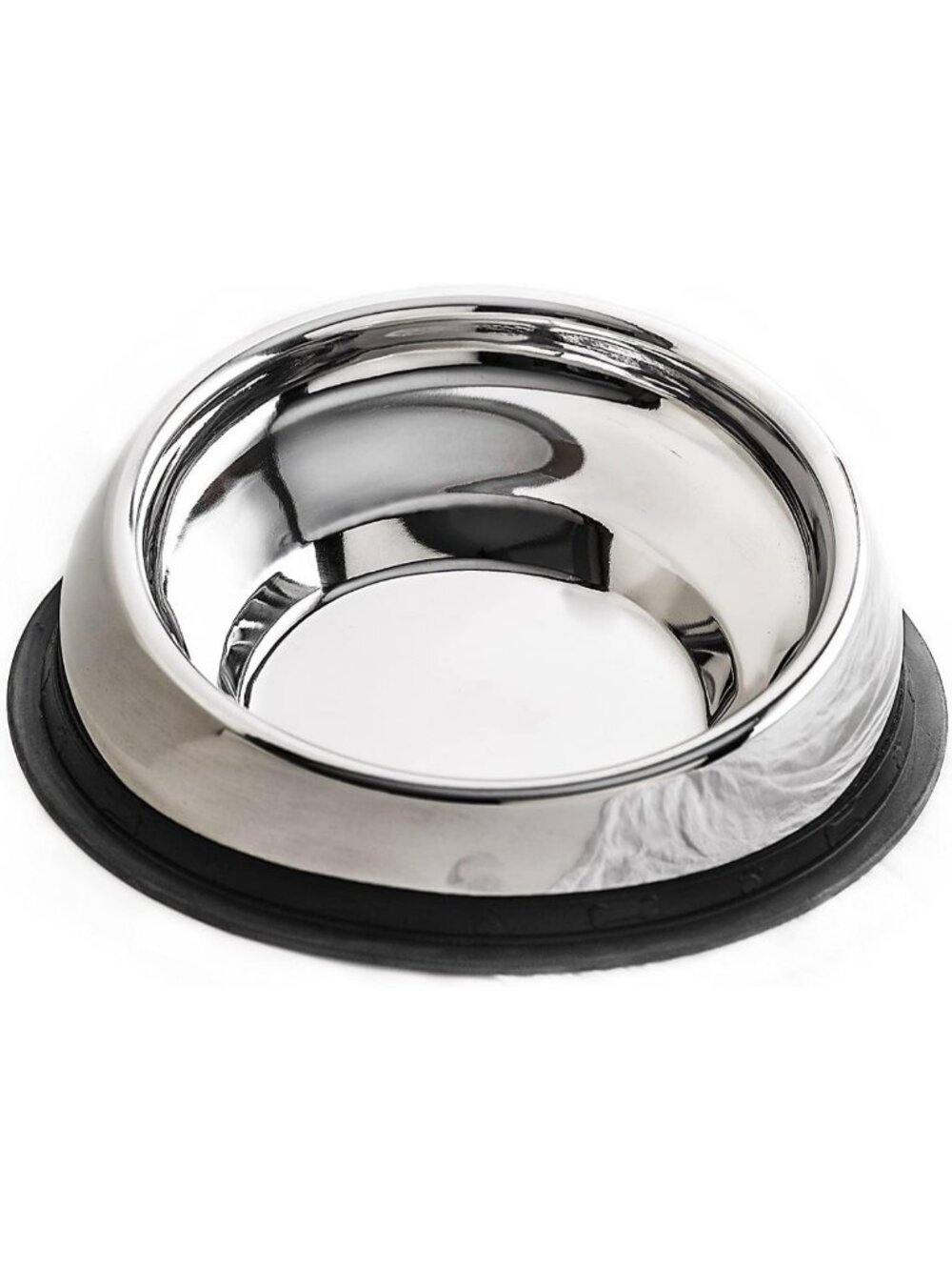 Slanted Stainless Steel Dog Bowl - No-Spill, Non-Slip, Medium Size for Bulldogs